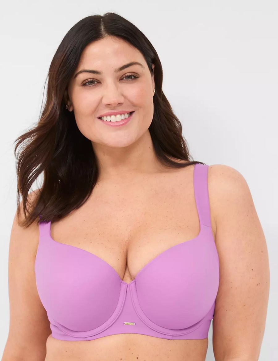 Σουτιέν Μπαλκονέτ γυναικεια Lane Bryant Modern Luxe Lightly Lined μωβ | MTY8729WN