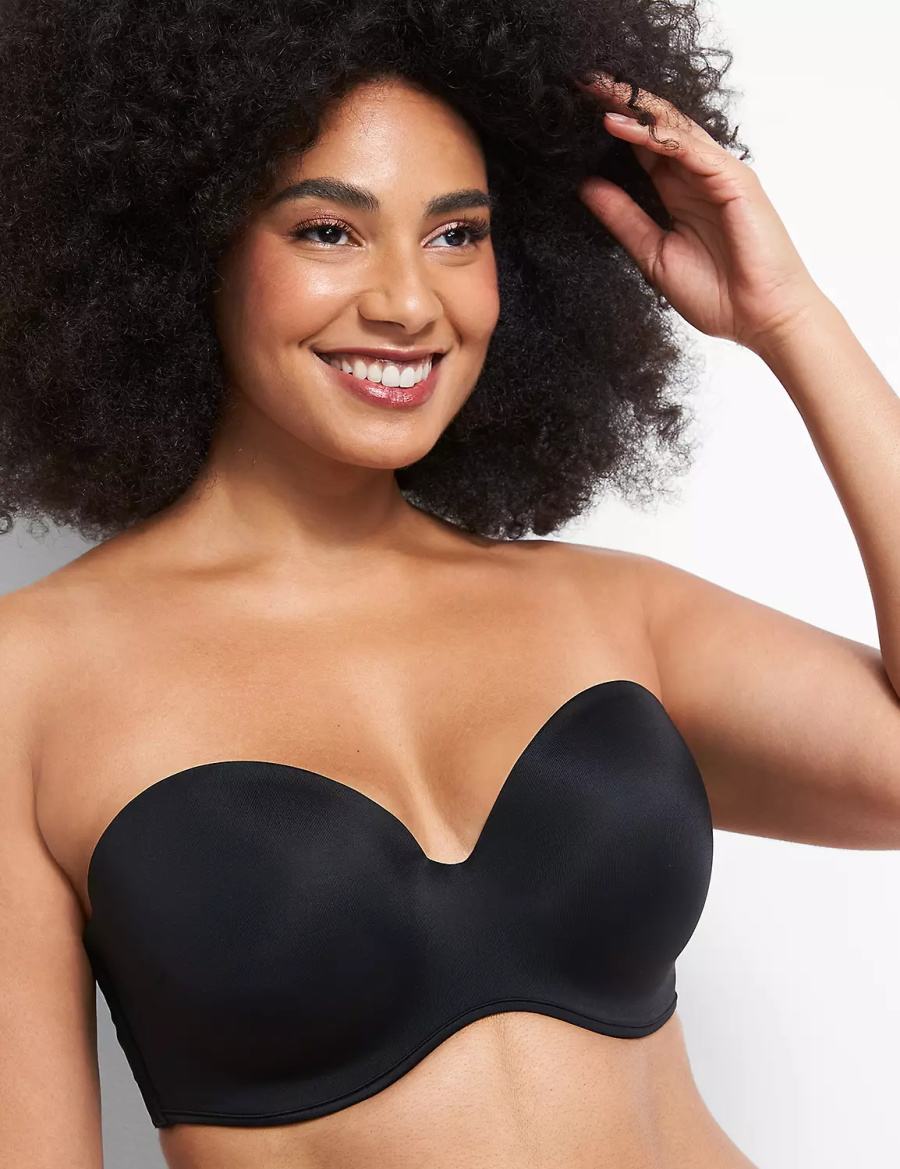 Στράπλες Σουτιέν γυναικεια Lane Bryant Multi-Way Boost μαυρα | MLB6215ZW