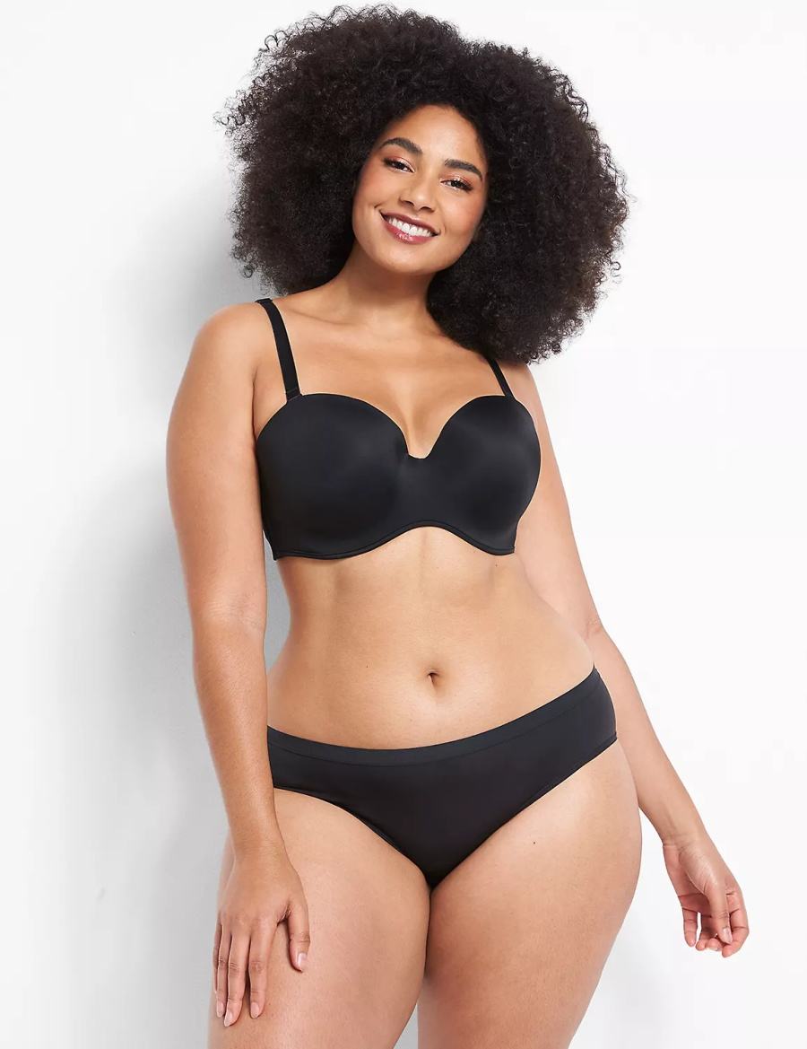 Στράπλες Σουτιέν γυναικεια Lane Bryant Multi-Way Boost μαυρα | MLB6215ZW