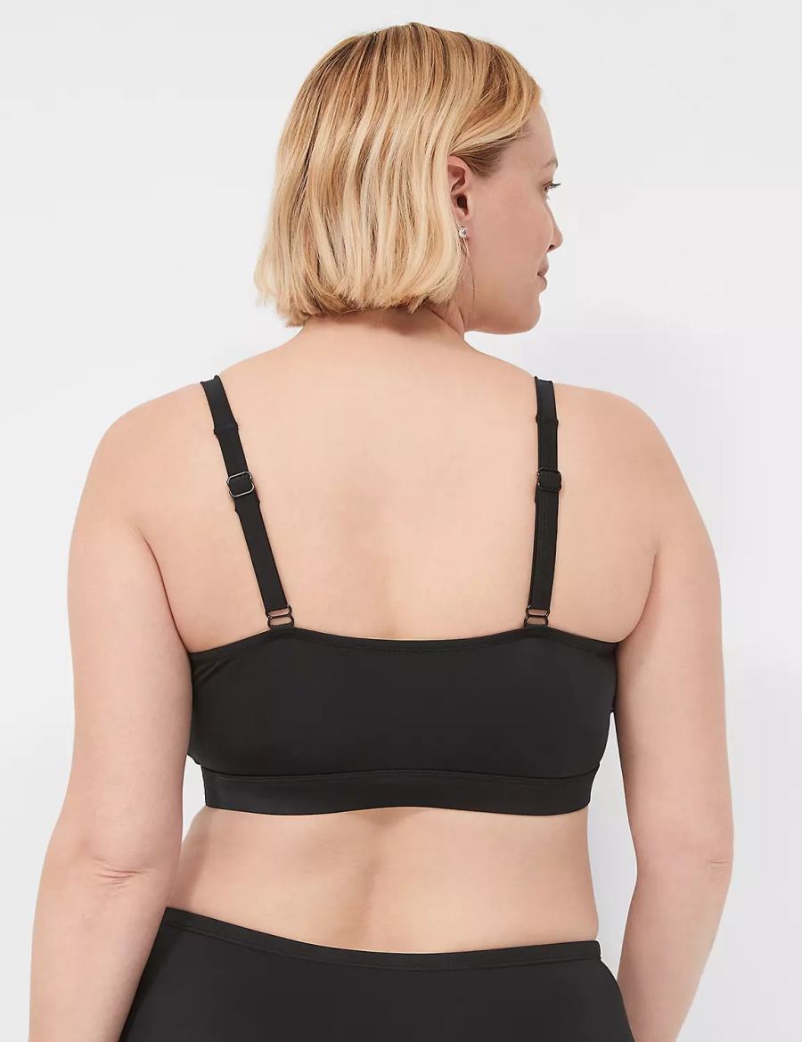 Μπικινι Τοπ γυναικεια Lane Bryant No-Wire μαυρα | TDV8551YE