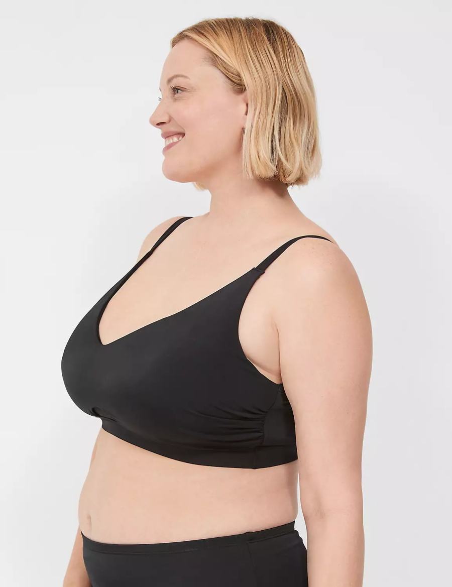 Μπικινι Τοπ γυναικεια Lane Bryant No-Wire μαυρα | TDV8551YE