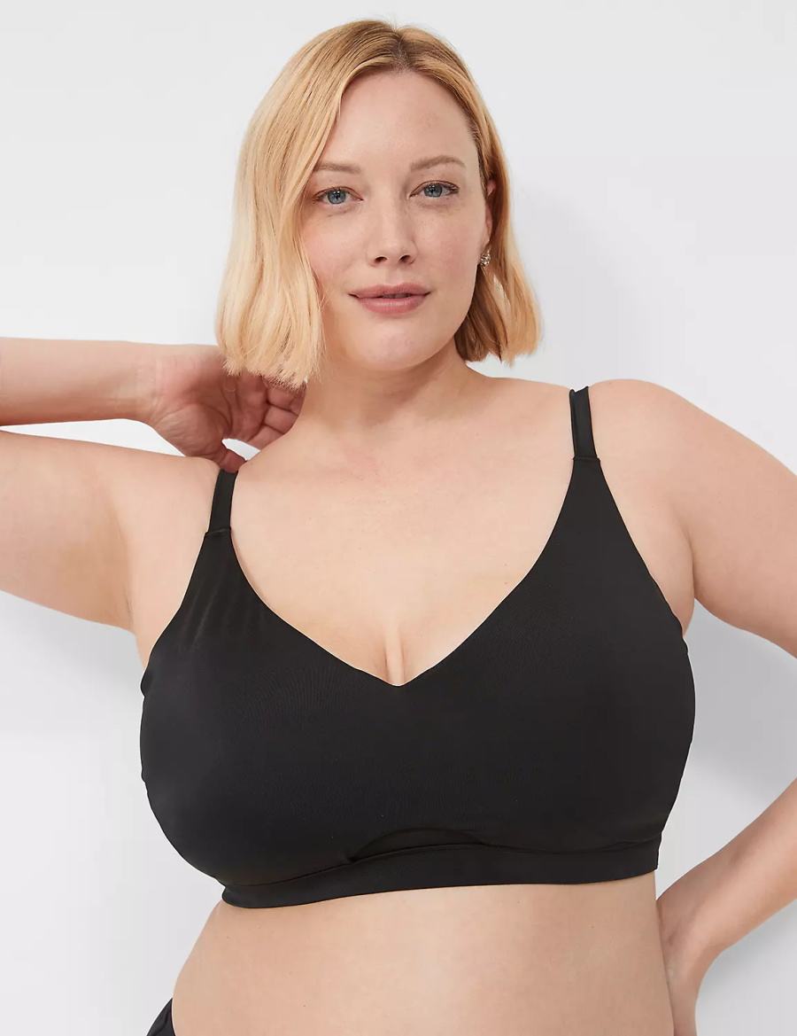 Μπικινι Τοπ γυναικεια Lane Bryant No-Wire μαυρα | TDV8551YE