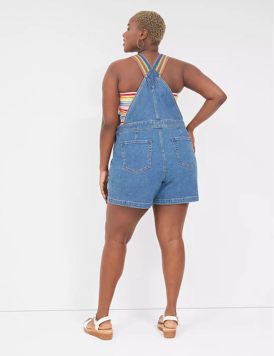 Ολοσωμη Φορμα γυναικεια Lane Bryant Pride Boyfriend Denim μπλε | RBJ6689MZ