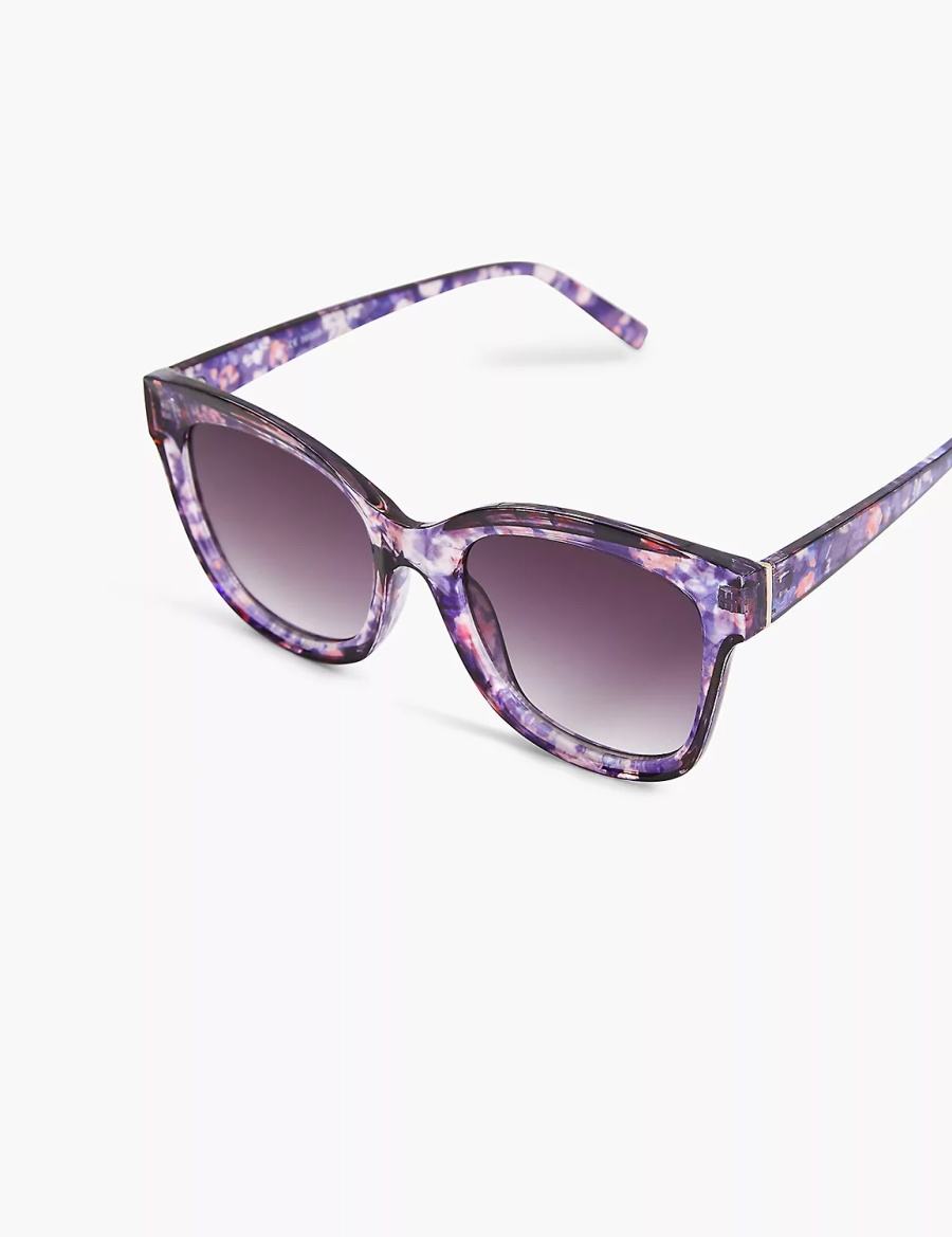 Γυαλια Ηλιου γυναικεια Lane Bryant Purple Floral Cateye μωβ Πολύχρωμο | TLK429CM