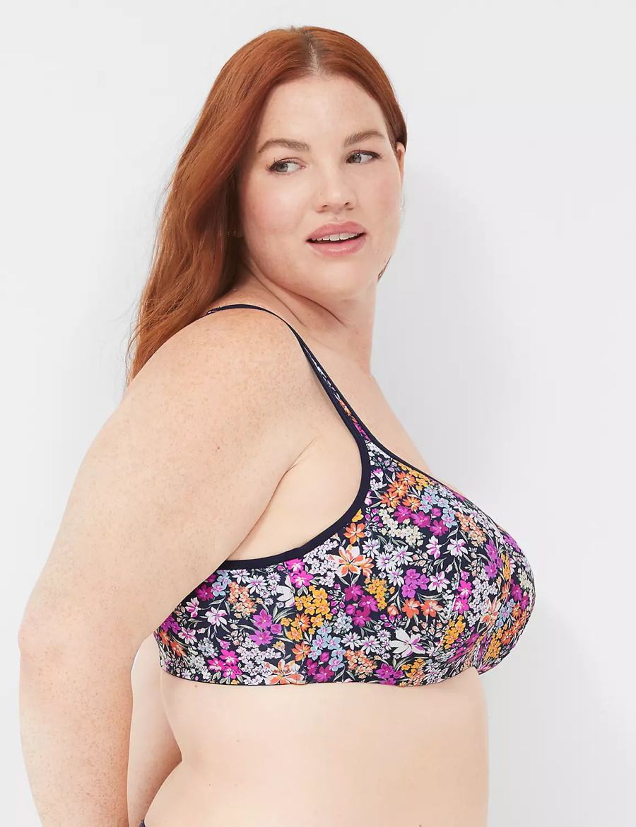 Σουτιέν Μπαλκονέτ γυναικεια Lane Bryant Smooth Lightly Lined μπλε | HLF7851XK