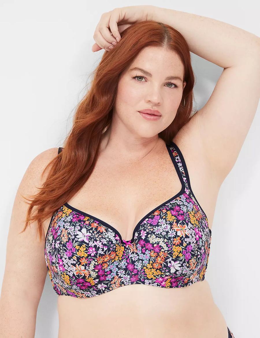 Σουτιέν Μπαλκονέτ γυναικεια Lane Bryant Smooth Lightly Lined μπλε | HLF7851XK