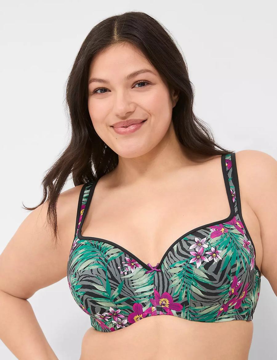 Σουτιέν Μπαλκονέτ γυναικεια Lane Bryant Smooth Lightly Lined πρασινο Πολύχρωμο | PGD1764CS