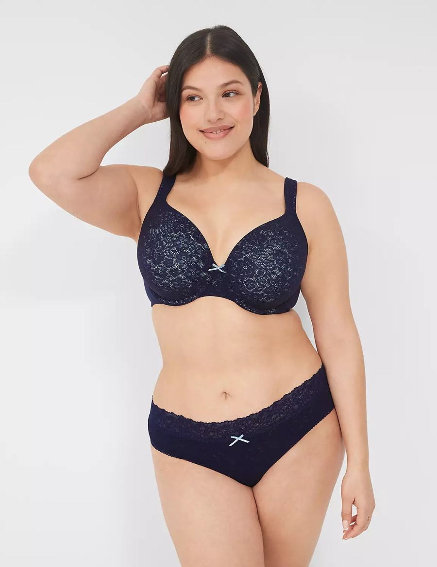 Αναιδή Κιλότα γυναικεια Lane Bryant Stretch Lace μπλε | BHQ8261ZY