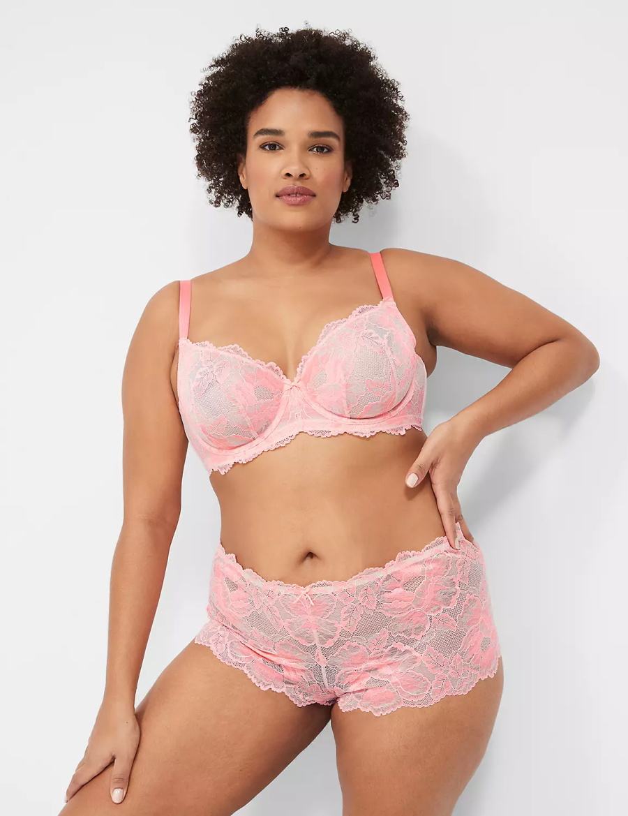 Αναιδή Κιλότα γυναικεια Lane Bryant Stretch Lace καφε | BTO164WT