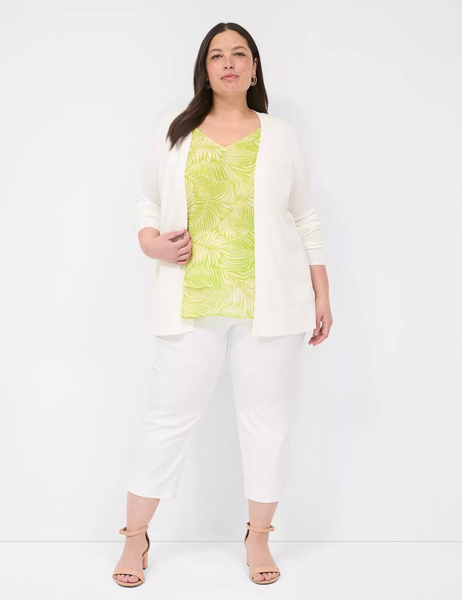 Μπλουζακια Αμανικα γυναικεια Lane Bryant Swing Double-Layer Chiffon ανοιχτο πρασινο | RSH1080UU