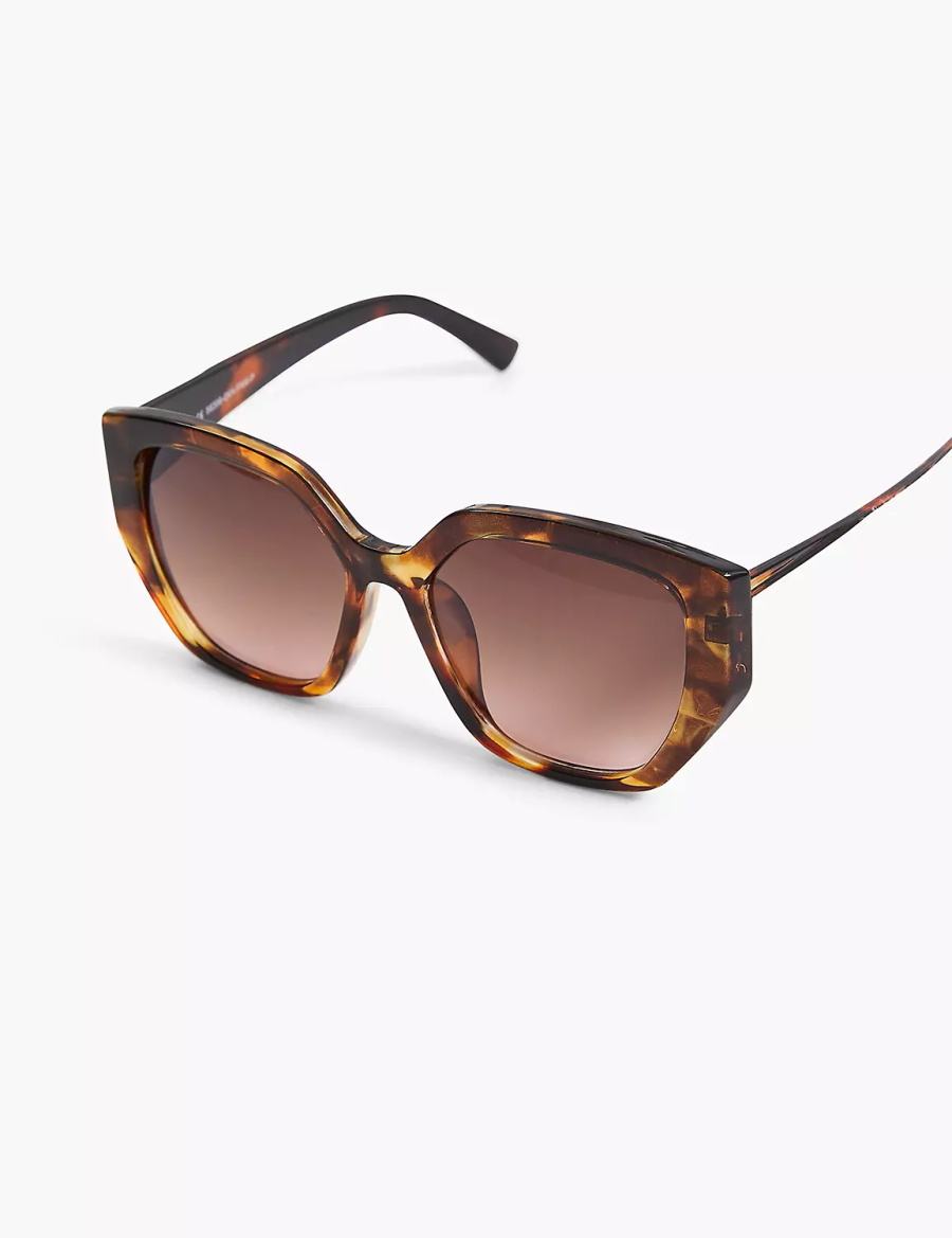 Γυαλια Ηλιου γυναικεια Lane Bryant Tortoiseshell Print Cateye κίτρινα | ALR6066NI