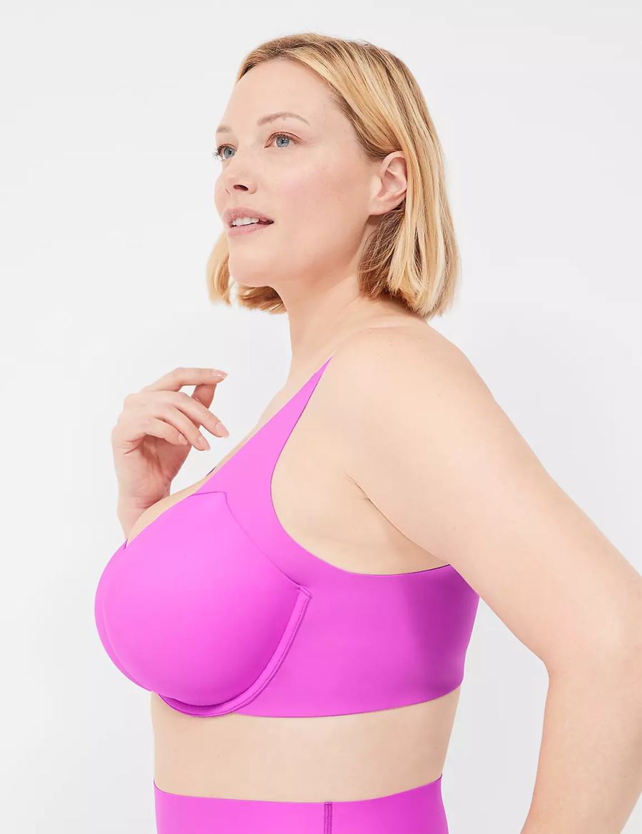 Σουτιέν Μπαλκονέτ γυναικεια Lane Bryant Totally Smooth Lightly Lined ανοιχτο μωβ | UVN2972EV