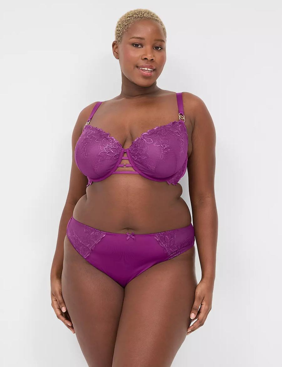 Σουτιέν Μπαλκονέτ γυναικεια Lane Bryant Unlined μωβ | HNK8888SJ