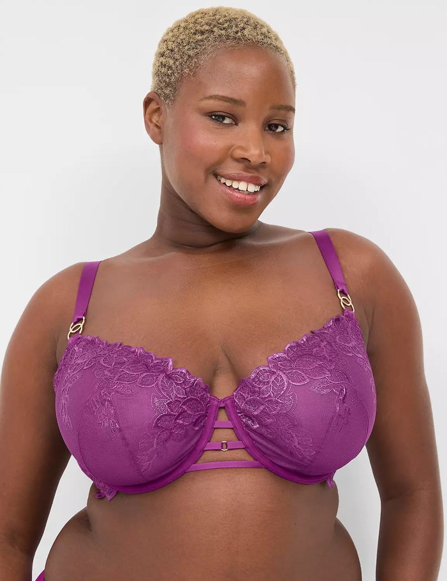 Σουτιέν Μπαλκονέτ γυναικεια Lane Bryant Unlined μωβ | HNK8888SJ