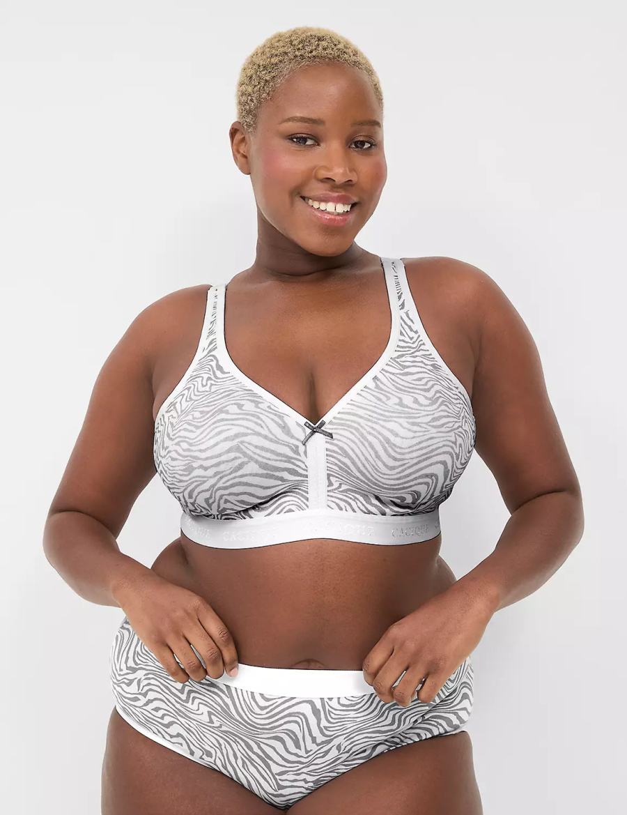 Σουτιέν Χωρίς Επένδυση γυναικεια Lane Bryant Cotton No-Wire ασπρα | EUE162XX