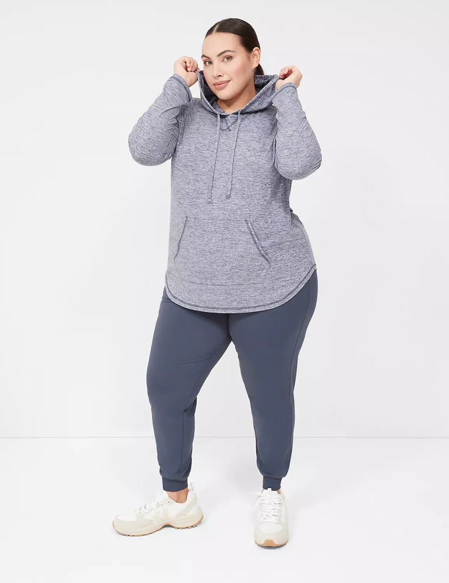 Φουτερ με Κουκουλα γυναικεια Lane Bryant LIVI Long-Sleeve Recycled LIVI Soft σκουρο μπλε | HVZ9797CF