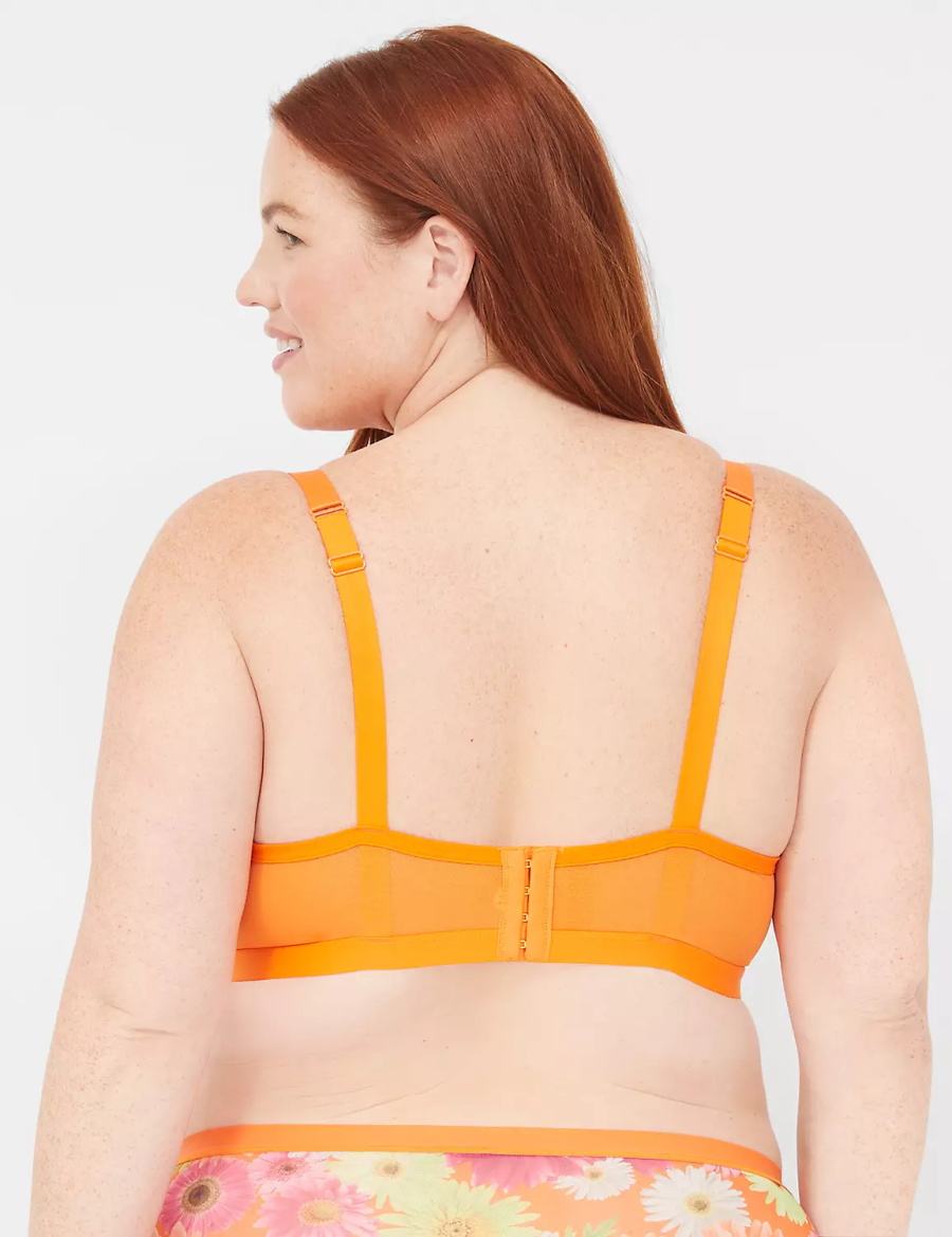 Σουτιέν Χωρίς Επένδυση γυναικεια Lane Bryant Mesh Demi κίτρινα | NZH9030TX