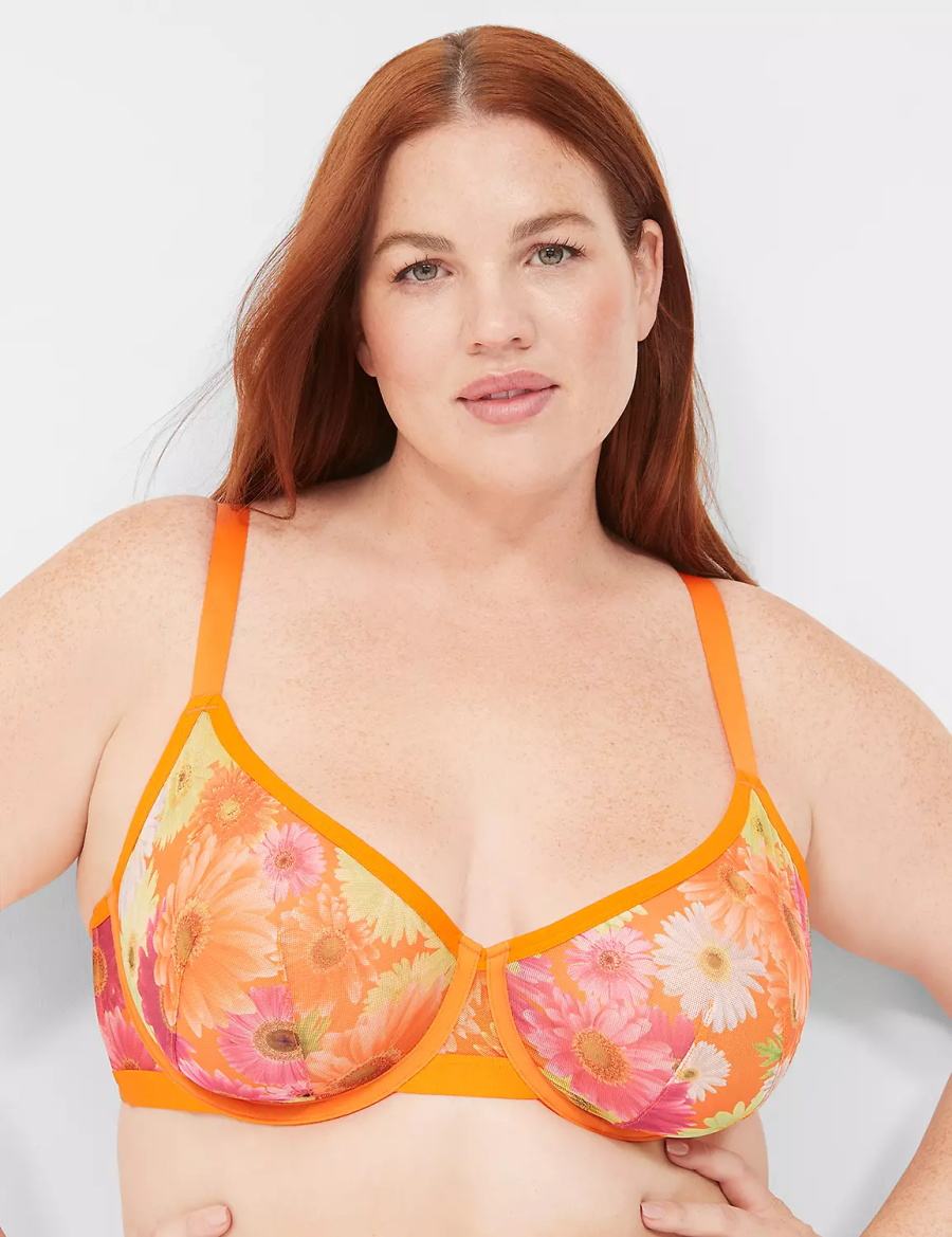 Σουτιέν Χωρίς Επένδυση γυναικεια Lane Bryant Mesh Demi κίτρινα | NZH9030TX